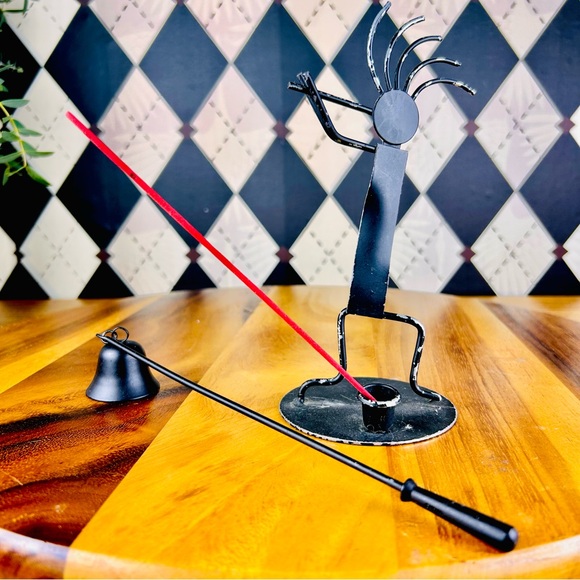 Other - Metal Kokopelli Incense Holder with Candle Snuffer